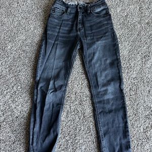 KanCan Grey Frayed Ankle Jeans